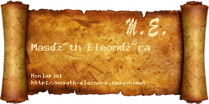 Masáth Eleonóra névjegykártya